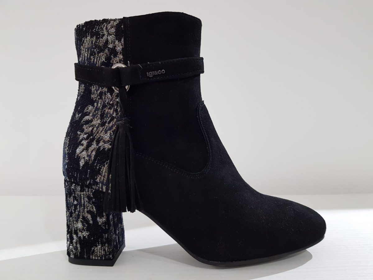 Stivaletto con tacco lurex e mappetto donna - Igi&Co